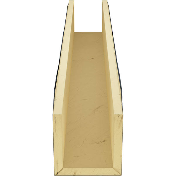 Ekena Millwork BMRW3C0080X060X096ES 8x22W x 6x22H x 8&L 3-Sided (U-beam) Riverwood Endurathane Faux Wood Ceiling Beam, Aged Ash