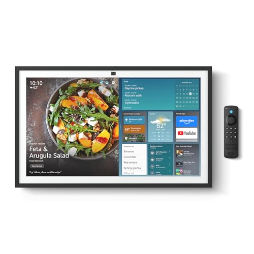 Amazon Echo Show 15 (newest model), Full HD 15.6" kitchen hub for home organization, with built-in Fire TV and Alexa