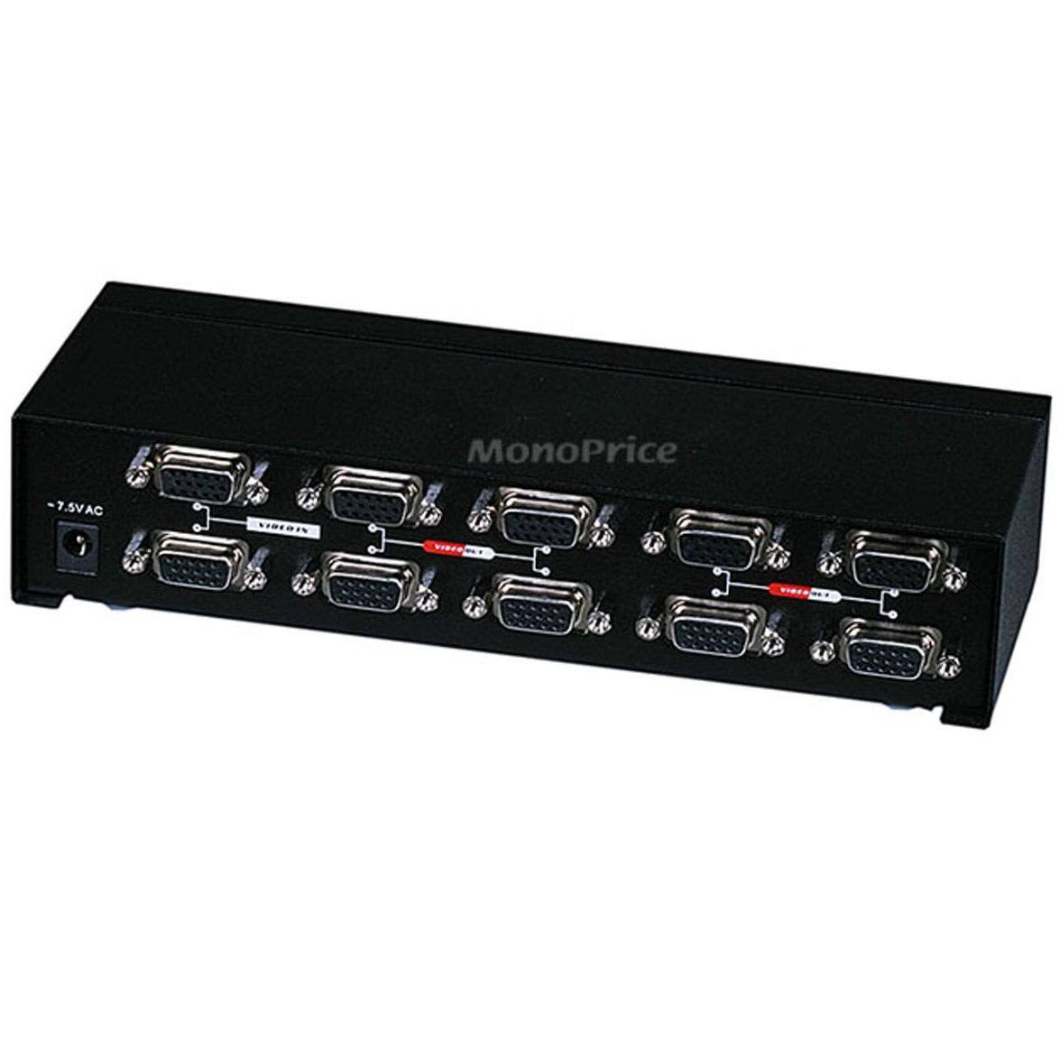 Monoprice 2x8 SVGA VGA Matrix Switcher Splitter Amplifier Multiplier 250MHz 104085