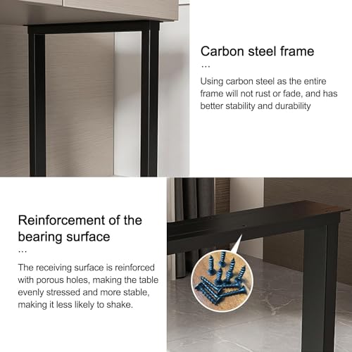Set of 2 Metal Table Legs Heavy Duty, Industrial Pipe Legs, Metal Steel Desk Legs DIY Furniture, Furniture Legs for Dining and Coffee Table Workbench(Black,40x60cm)