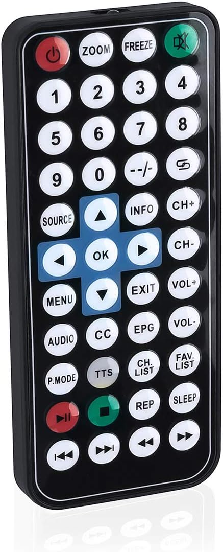 Tyler TTV706 10” Portable Widescreen 1080P LCD TV with Detachable Antennas, HDMI, USB, RCA, FM Radio, Built in Digital Tuner, AV Inputs, AC/DC, (3) Antennas, and Remote Control