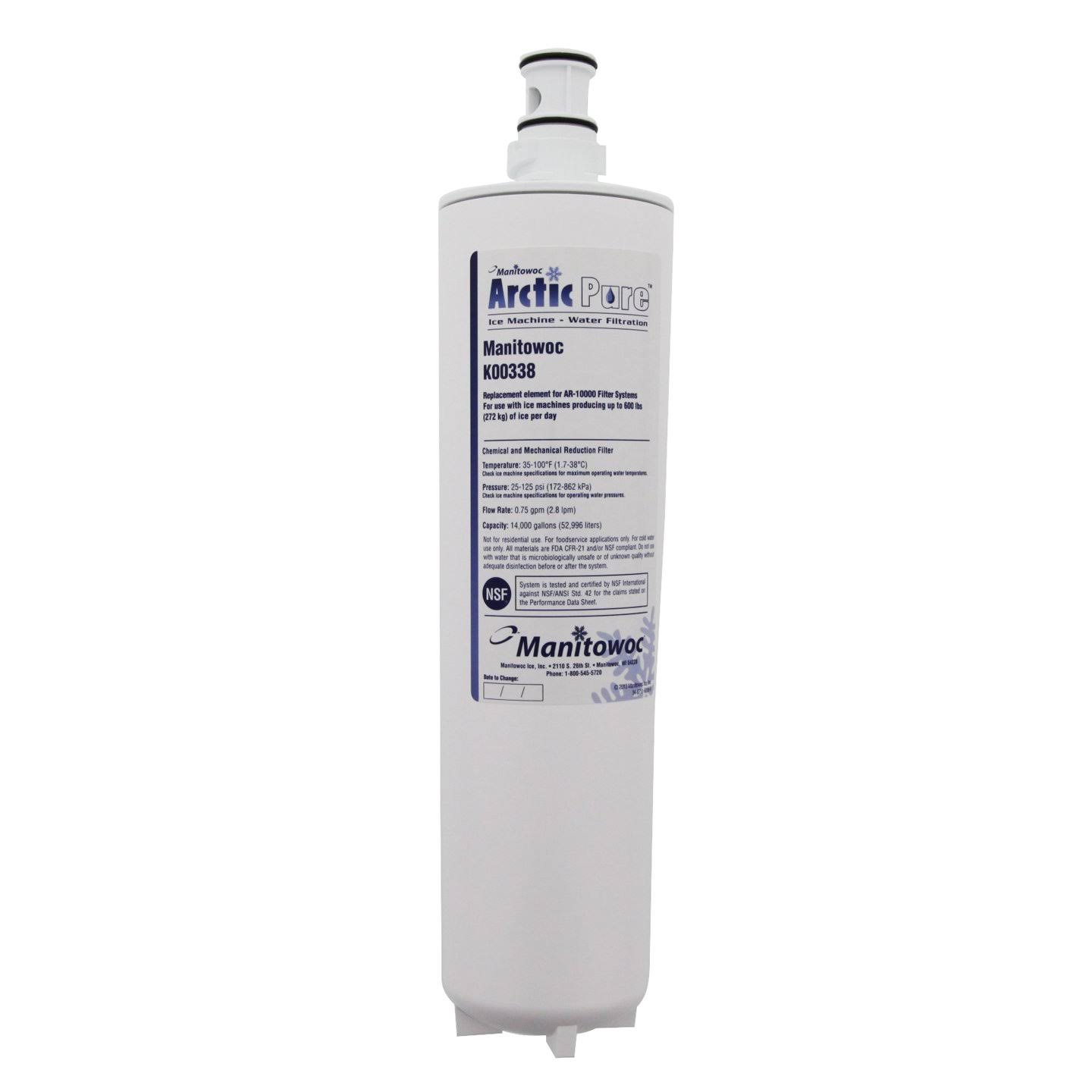 Manitowoc K00338 Arctic Pure Replacement Ice Maker Filter Cartridge