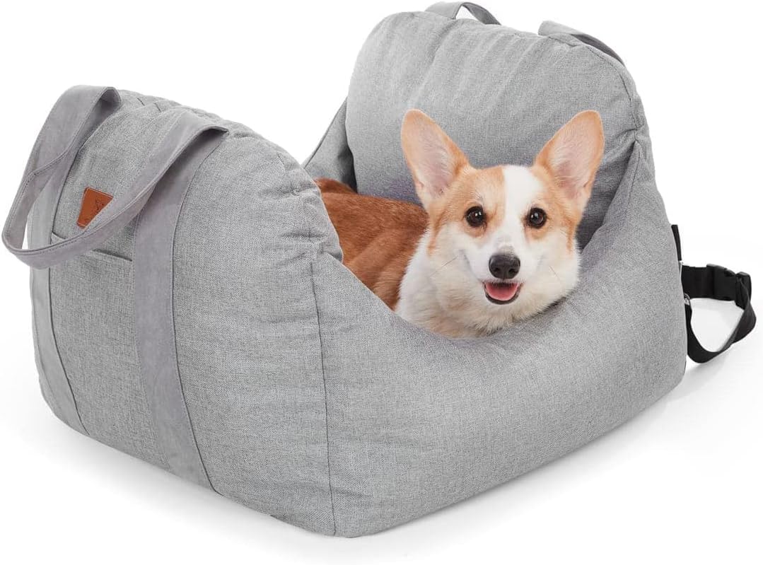 PET AWESOME Dog Car Seat, Puppy Booster Seat, Travel Carrier Bed for Small and Medium Pets Pack of 2
