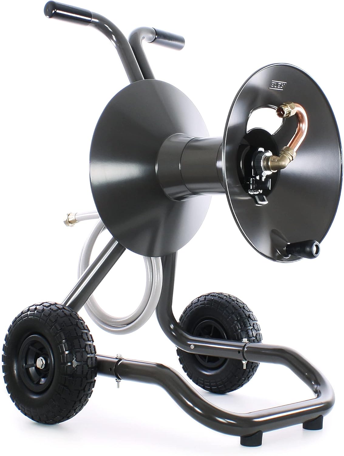 ELEY Hose Reel Cart with Wheels - Portable Heavy Duty Hose Reel and Garden Hose Holder, Great Addition to Gardening Accessories and Supplies, Reel
