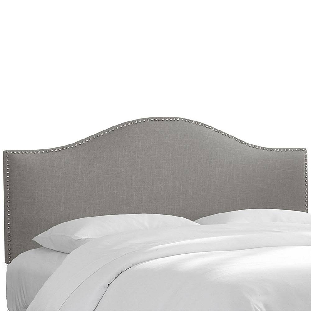 Skyline Furniture Nail Button Headboard - California King - Gray/Grey
