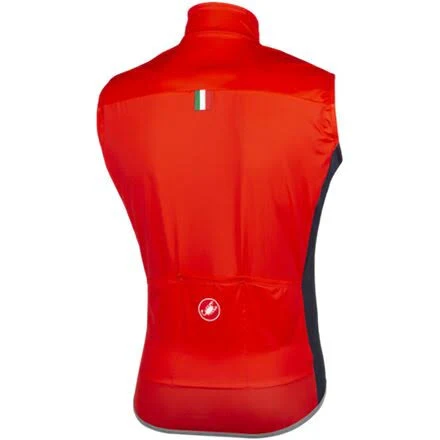 Castelli Prologo Wind Stopper Vest - Men&s Fiery Red/Dark Infinity Blue, XXL