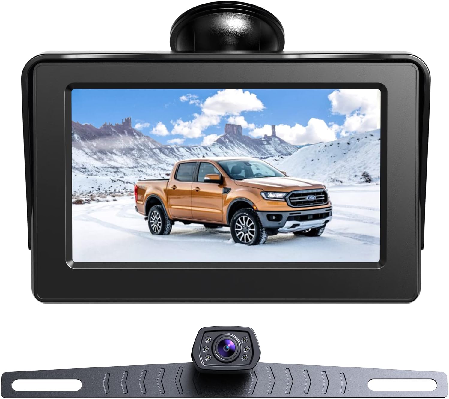 Nuoenx 1080P Backup Camera with Monitor Kit, Driving Hitch Rear View Camera System for Cars, Trucks, Vans, Campers, Durable Waterproof Backup Camera - 5 Inch Monitor Pack of 2