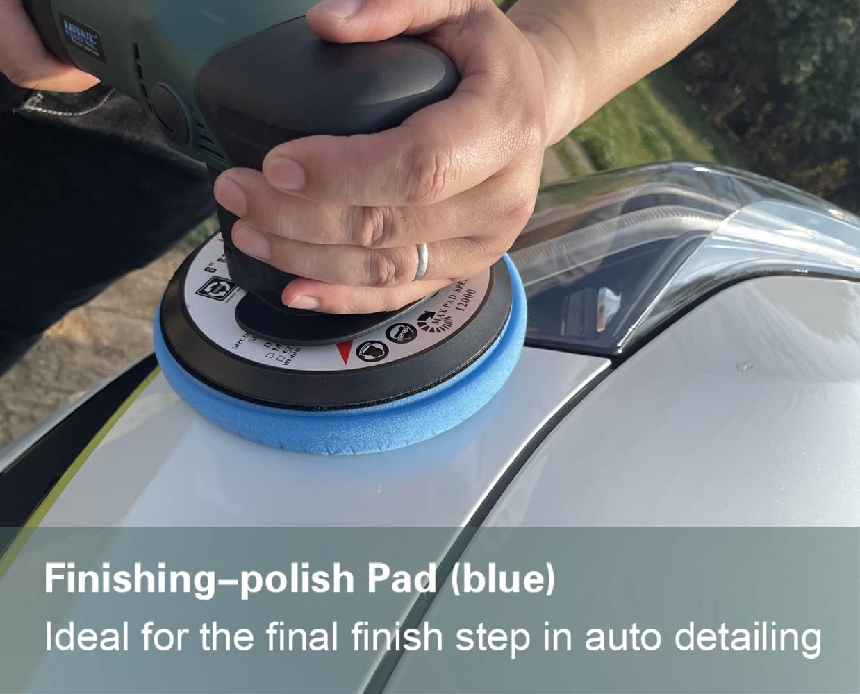 HONE Car Buffer, 6 inch 750W Random Orbital Polisher Buffer with 6 Variable Speed, DA Polisher for Car Detailing of Waxing/Polishing/Buffing