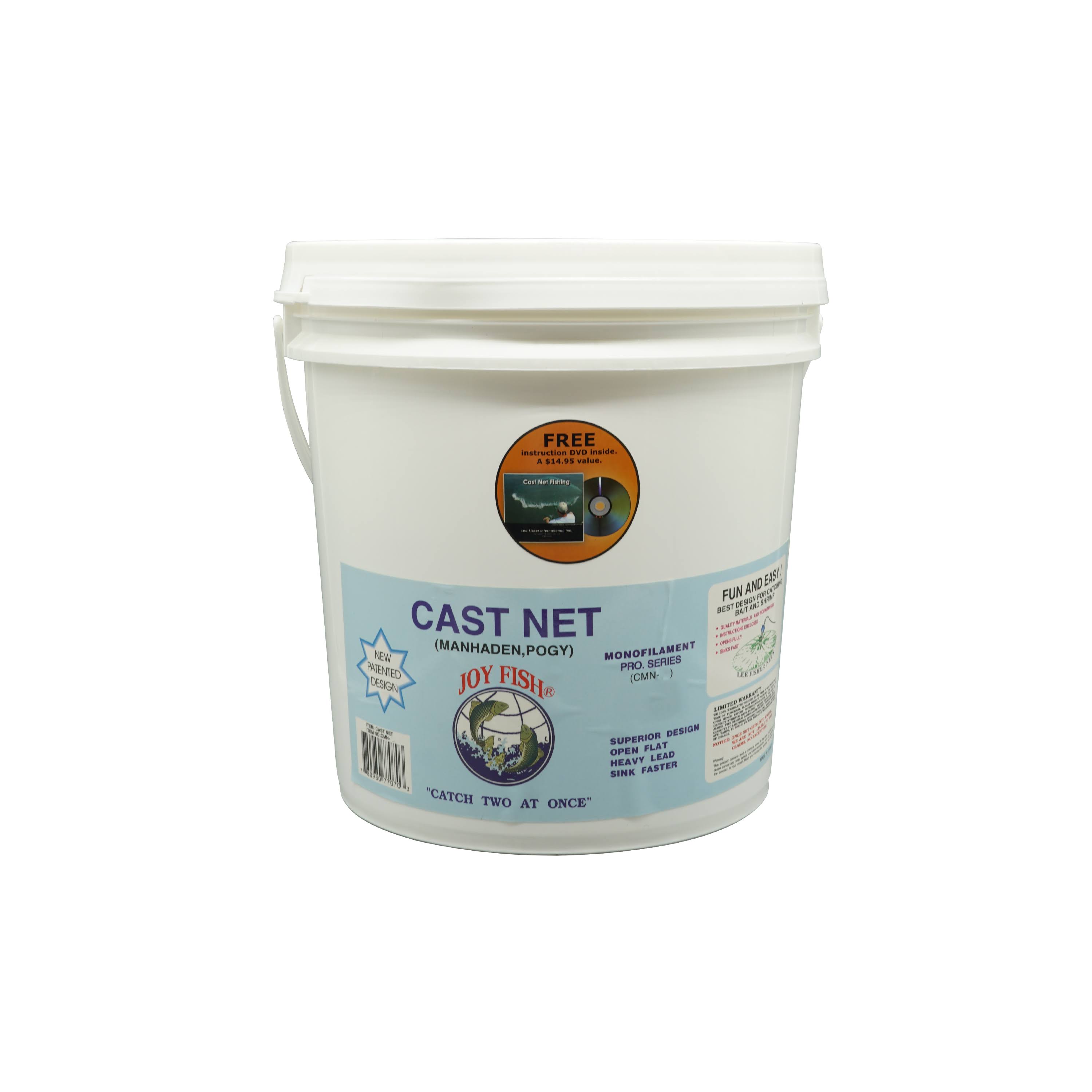 Joy Fish Menhaden Cast Nets CMN-9, 9 ft. Radius, 5/8x22 Sq. Mesh