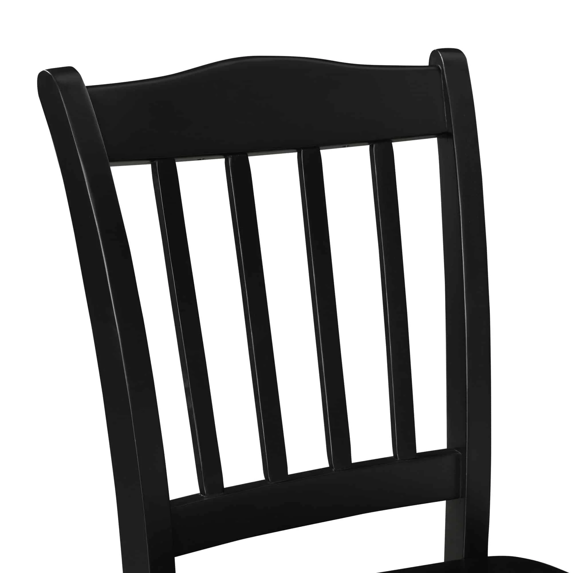 Boraam Shaker Rubberwood Dining Chairs in Black (Set of 2)