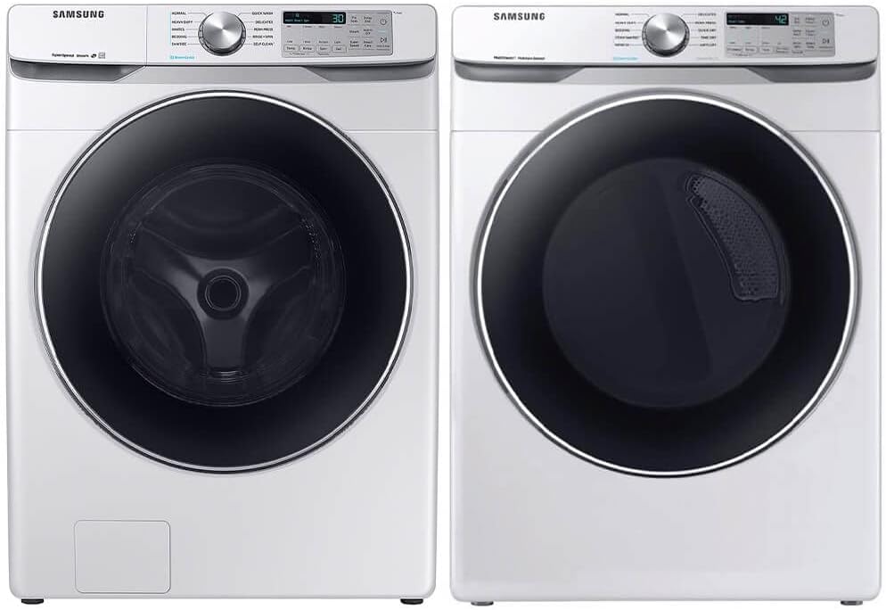 Samsung WF45T6200WPR White Front Load Electric Washer/Dryer Pair