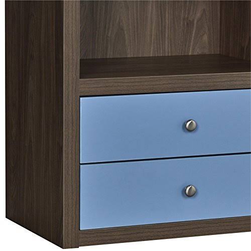 Little Seeds Sierra Ridge Terra Modular Bookcase with Drawers (Blue/Walnut)