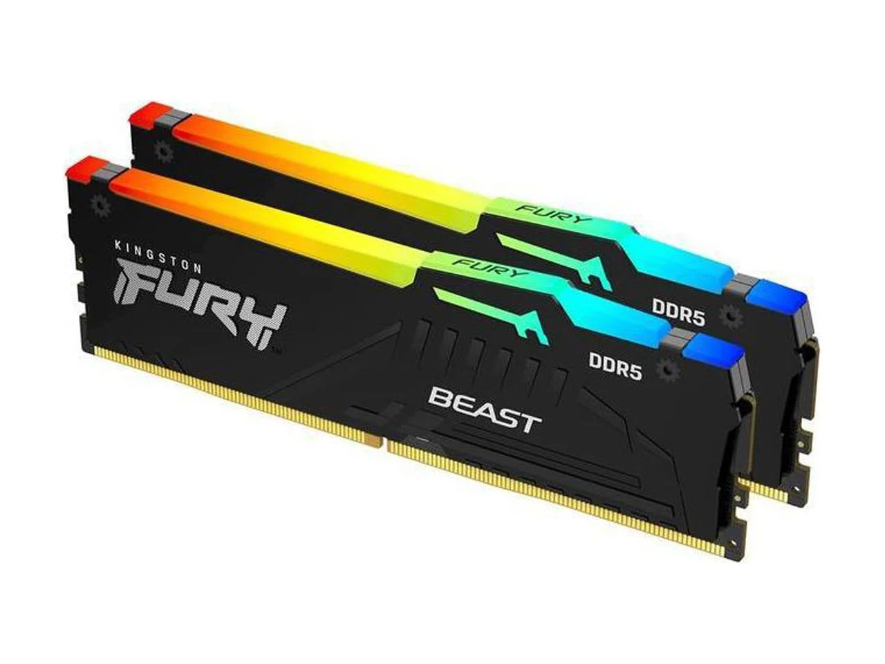Kingston FURY Beast RGB 32GB (2 x 16GB) 288-Pin PC RAM DDR5 6000 (PC5 48000) Memory (Desktop Memory) Model KF560C40BBAK2-32