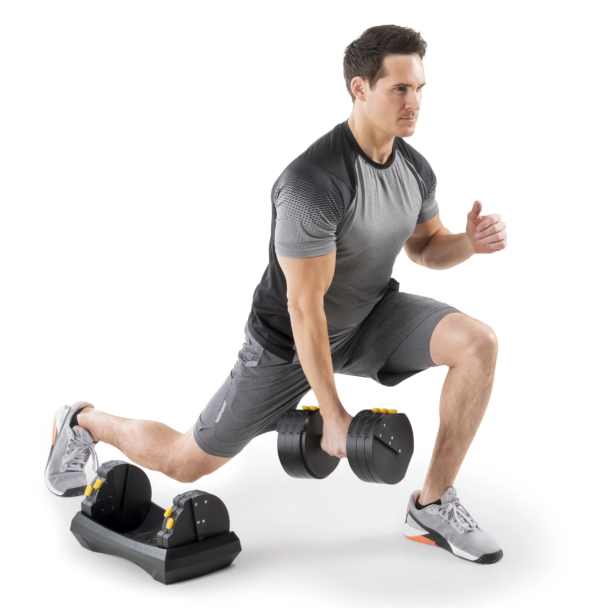 Marcy Adjustable Dumbbell System (SINGLE), 6 Dumbbells-in-1 up to 50lbs ADDB-6198