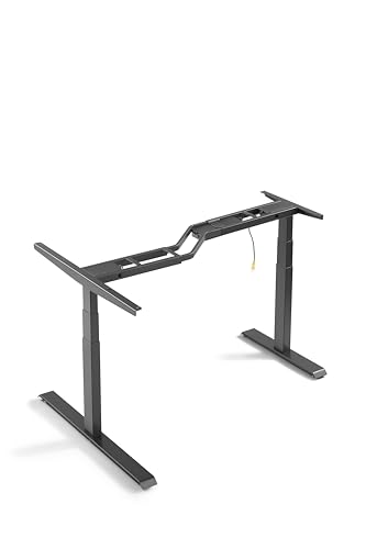 KINGSMITH 67" Left L Shaped Standing Desk Height Adjustable, Dual Motor Electric Corner Desk Computer Workstation, Sit Stand up Home Office Desk, Ergonomic Game Desk with 3-Section Leg, Black