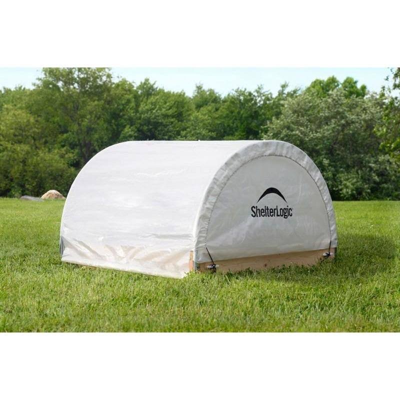 4x4x2 ft. Round Raised Bed Greenhouse with Fully Closable Cover