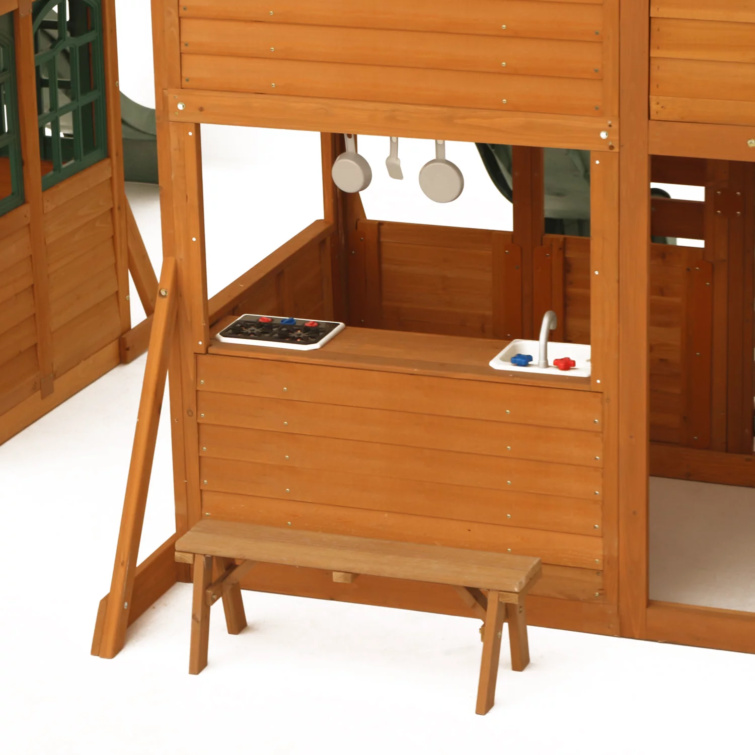 Paramount Wooden Swing Set / Playset with Tunnel, Slides and Kitchens