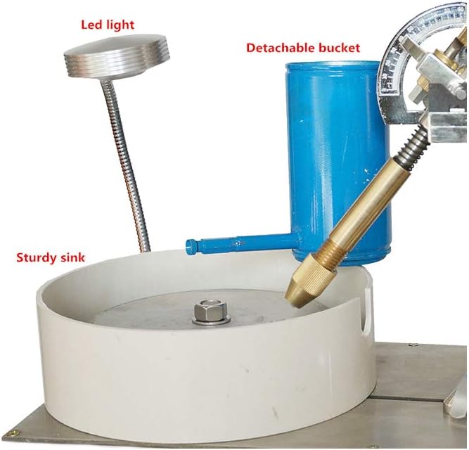 Gemstone Grinding Faceting Machine Faceted Gem Polishing Machine Jewelry Polisher Flat Grinder Lapidary Machine 2800RPM 120W (New Standard Machine)