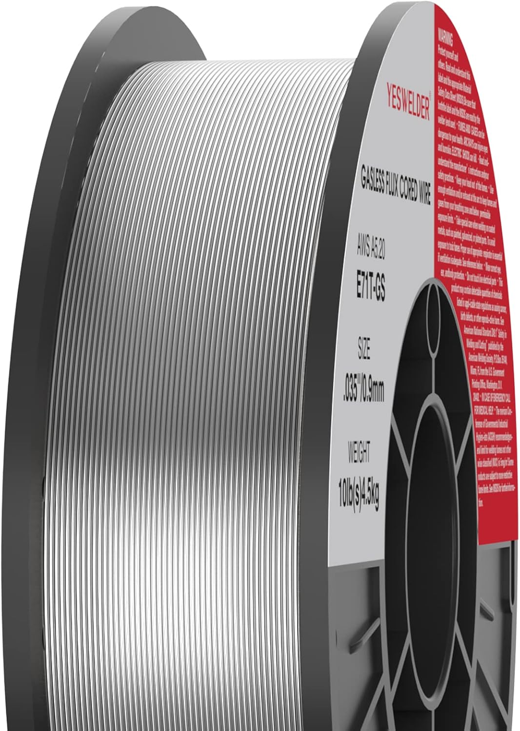 YESWELDER Flux Core Mig Wire, Mild Steel E71TGS.035-Diameter, 10-Pound Spool Pack of 2