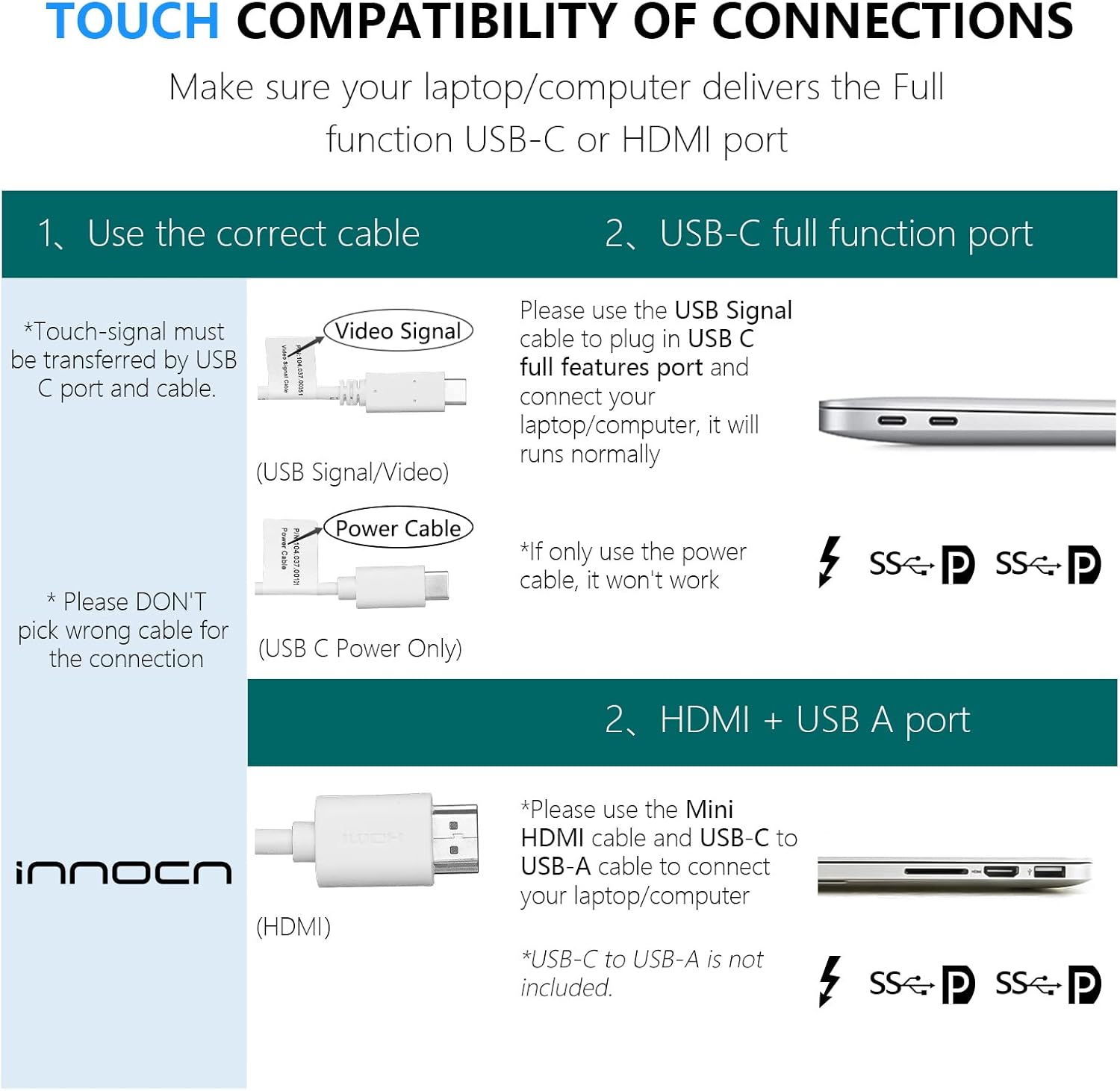 INNOCN 15.6" Portable Monitor - OLED Touch Monitor with Battery Second Touch Screen for Photo Editing with 4K, 100% DCI-P3, 100000:1, 10Bits, USB C External Monitor for Laptop,PC, Phone,Consoles