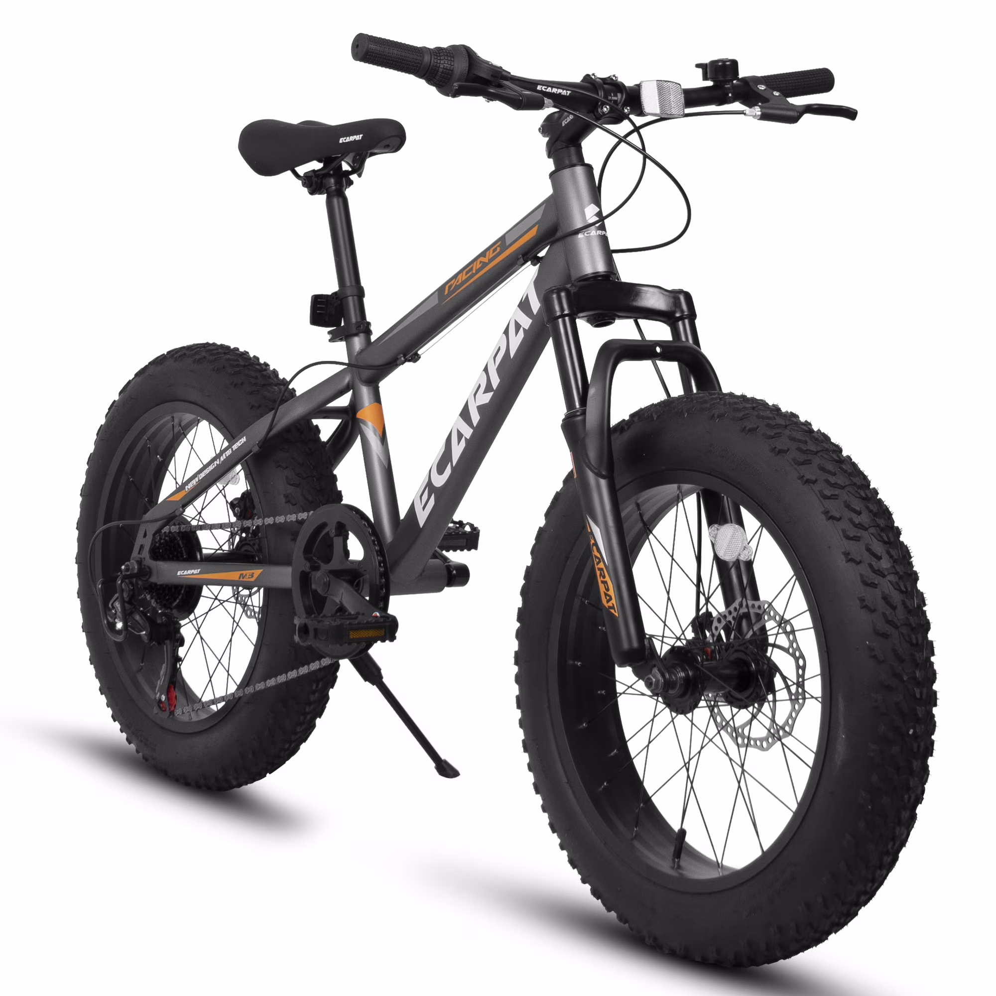 FOAUUH 20 Inch Fat Tire Bike Adult/Youth Full Shimano 7 Speed Mountain Bike, Dual Disc Brake, High-Carbon Steel Frame, Front Suspension, Mountain Trail Bike, Urban Commuter City Bicycle,Fat tire bike