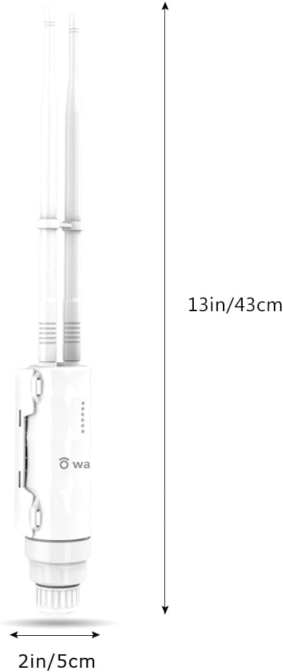 AC600 Outdoor WiFi Extender, WAVLINK High Power 1000mW Dual Band Access Point | Supports AP/Router/Repeater/WISP Modes | Weatherproof | Ethernet Port | Long Range WiFi Repeater for Backyard, Garage