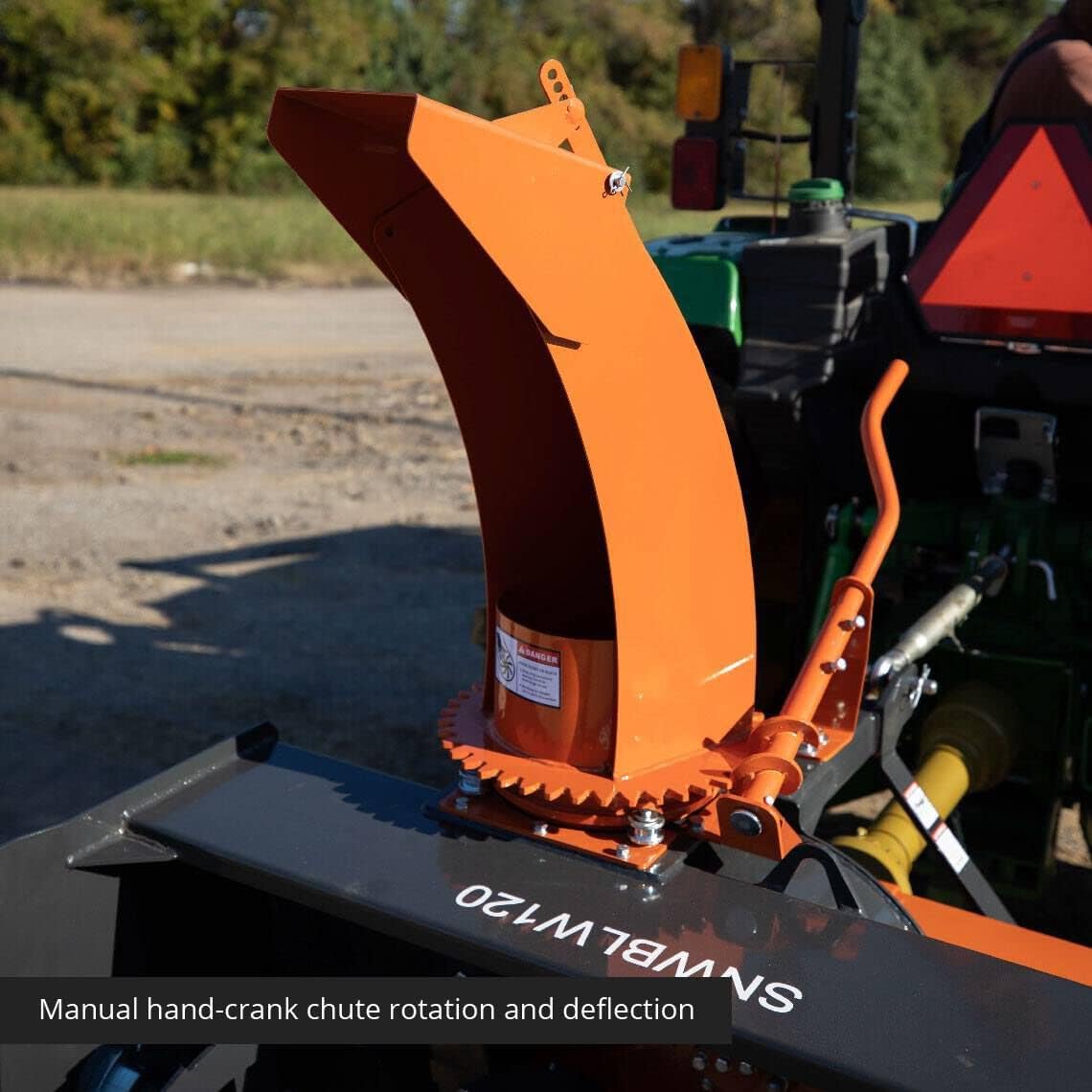 Titan Attachments 4 FT Snow Blower, Category 1, 3 Point PTO Driven, Directional Snow Chute