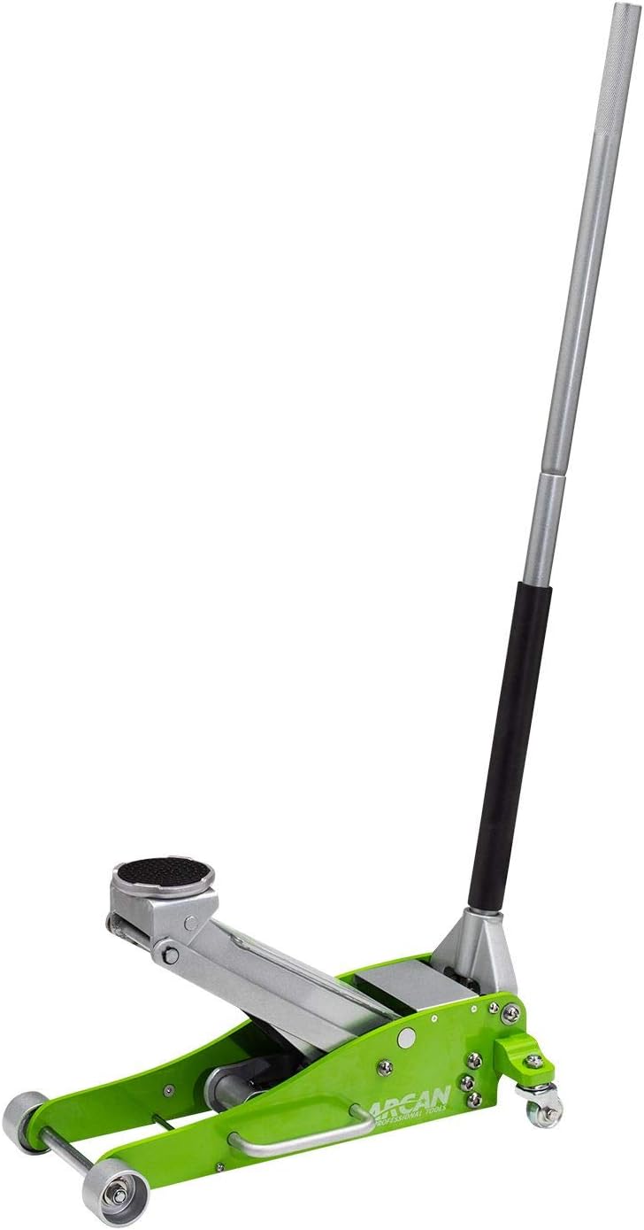 Arcan 2-Ton Quick Rise Aluminum Floor Jack with Dual Pump Pistons & Reinforced Lifting Arm (A20017 / ALJ2T)