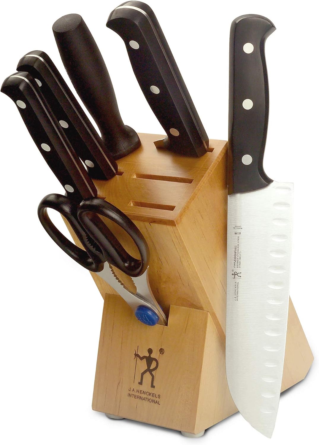 HENCKELS - 35340-000 HENCKELS Fine Edge Pro Knife Block Set, 7 Piece, Black