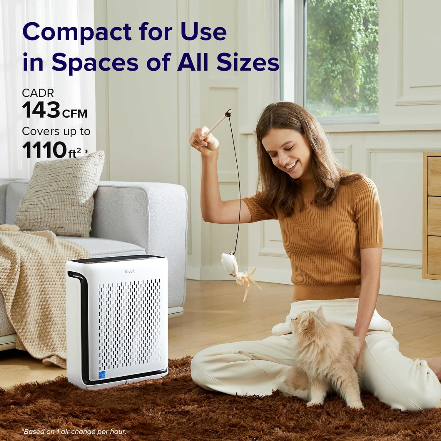 LEVOIT Air Purifiers for Home Large Room Up to 1110 Ft2 and 1095 Ft2 with Air Quality Sensors, Smart WiFi, Washable Filters