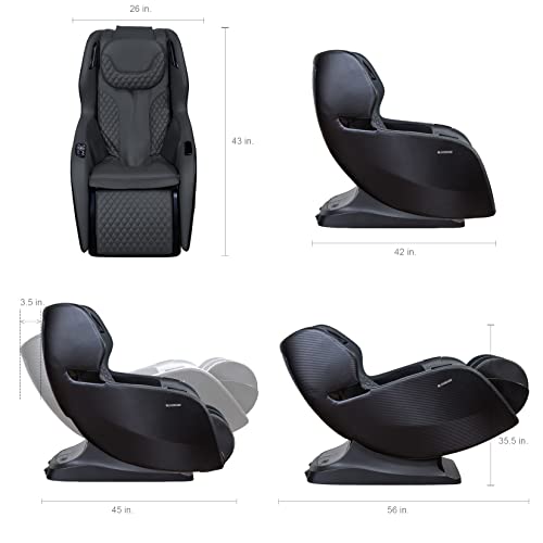 RELAXONCHAIR Rio Full Body Zero Gravity Massage Recliner Chair (Black)