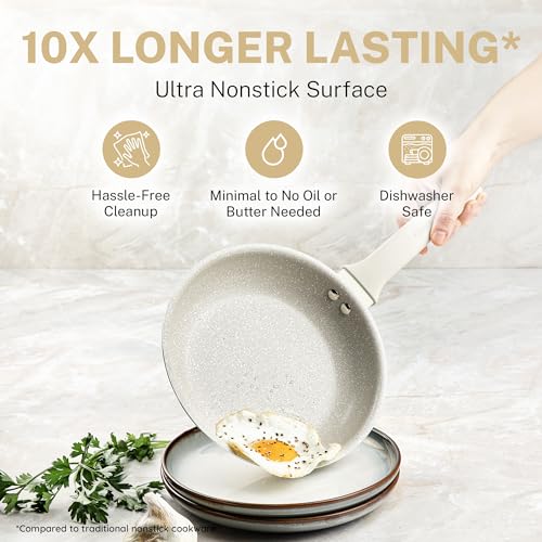 GRANITESTONE Blue 20 Pc Kitchen Pots and Pans Set Non Stick Cookware Set, Kitchen Cookware Sets, Granite Nonstick Cookware Set, Diamond Coated Non Toxic Cookware Set, Oven & Dishwasher Safe
