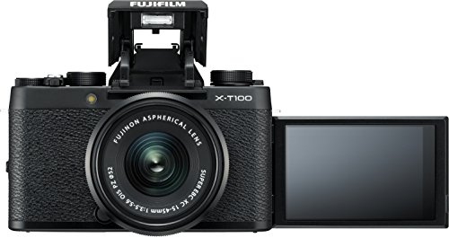 Fujifilm X-T100 Mirrorless Digital Camera w/XC15-45mmF3.5-5.6 OIS PZ Lens - Dark Silver