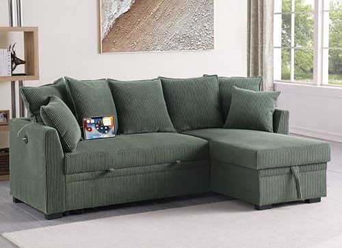 Oversized U-Shaped Sectional Sofa Couch Plush Corduroy Upholstered Modular Deep Seat Sofa&Couch Sectional W/Right Facing Chaise Lounge and 7 Toss Pillows for Home Apartment Living Room Furniture Sets