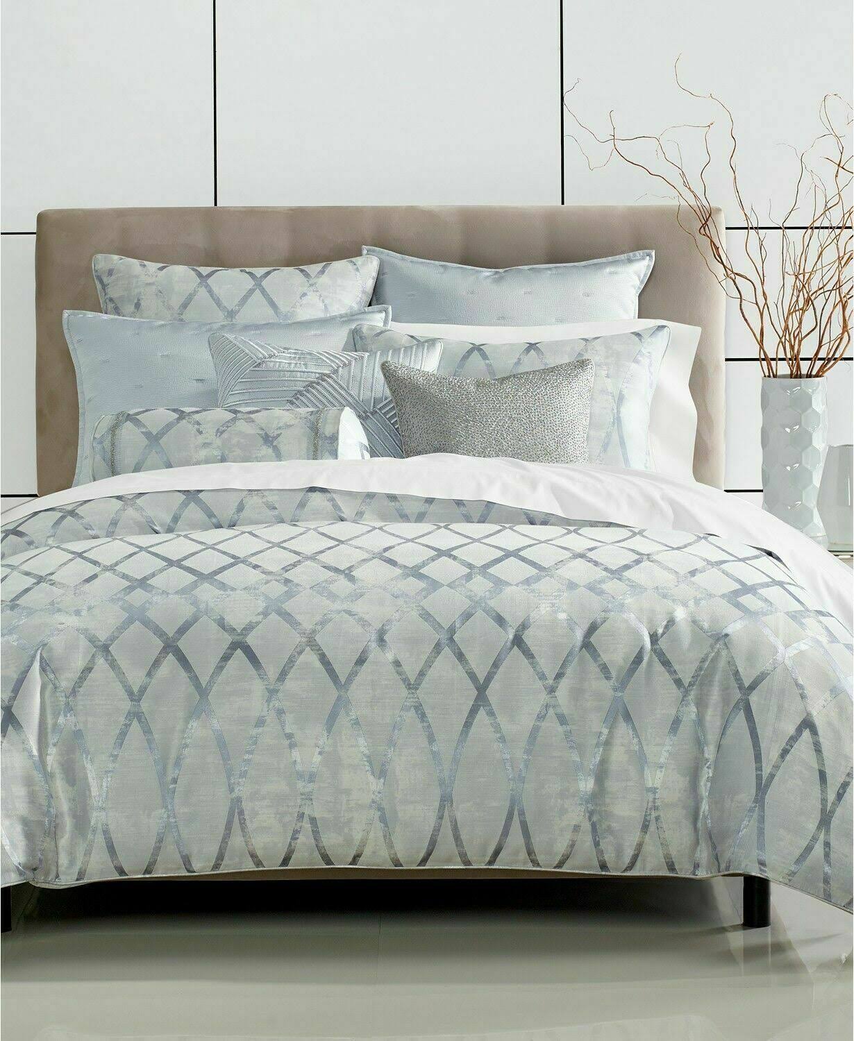 Hotel Collection Dimensional King Duvet Cover Blue