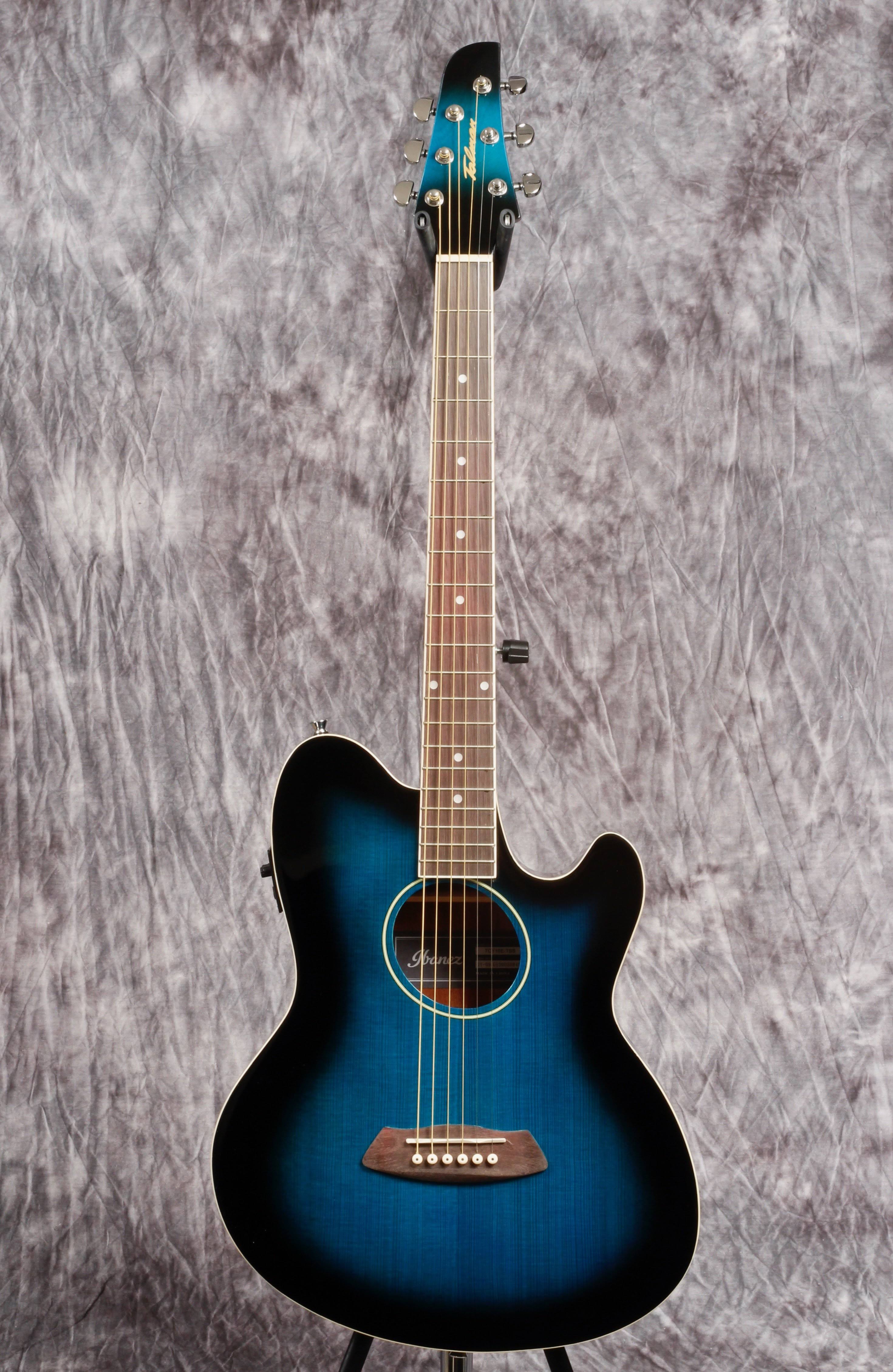 Ibanez Talman Acoustic Electric Guitar - Transparent Blue Sunburst