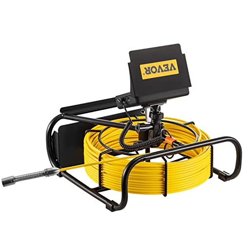 VEVOR Sewer Camera, 98.4 ft/30 m, 4.3" Pipe Drain Inspection Camera with DVR Function and LED Lights, Waterproof IP68 Borescope, Industrial Endoscope for Home Wall Duct Drain Pipe Plumbing