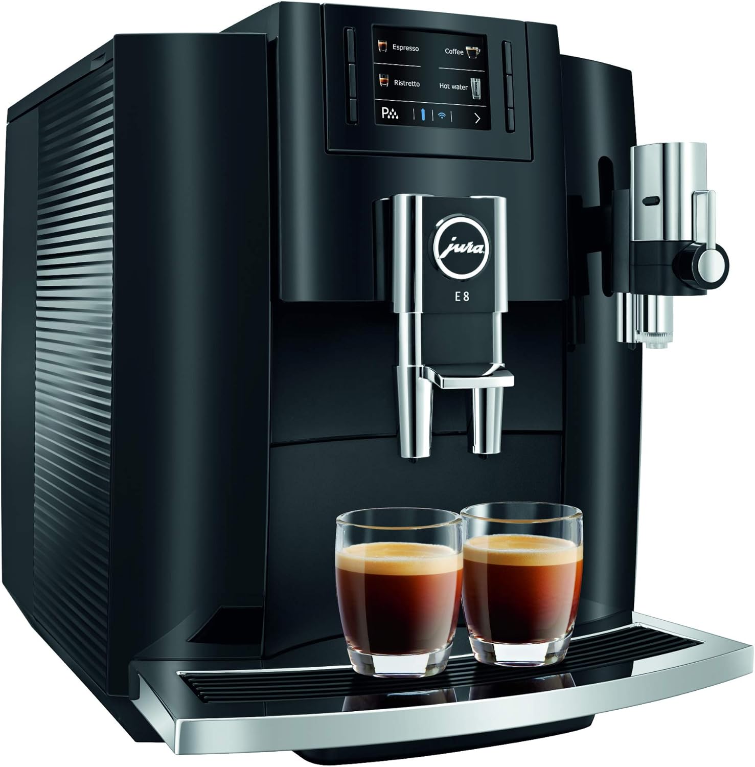 Jura E8 (NAA) 4th Gen Automatic Coffee Machine (Piano Black)