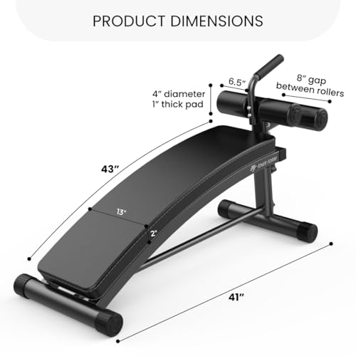 Finer Form Gym-Quality Sit Up Bench with Reverse Crunch Handle - Solid Ab Workout Equipment for Your Home Gym. More Effective than an Ab Machine or Ab Roller. Get Abdominal Gym Equipment Right in Your Home.