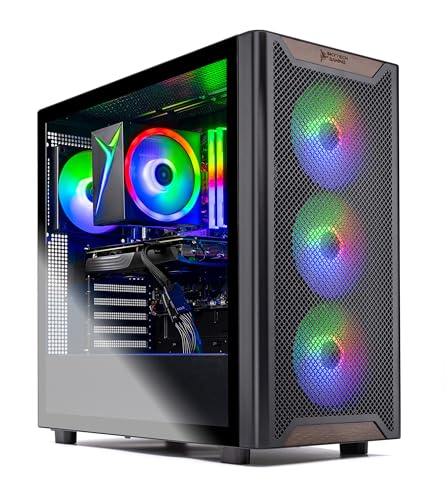 Skytech Blaze4 Mini Gaming PC Desktop, Ryzen 7 5700 3.7 GHz (4.6GHz Turbo Boost), NVIDIA RTX 4060 8GB GDDR6X, 1TB SSD, 16GB DDR4 RAM 3200, 650W Gold PSU, Wi-Fi, Win 11 Home