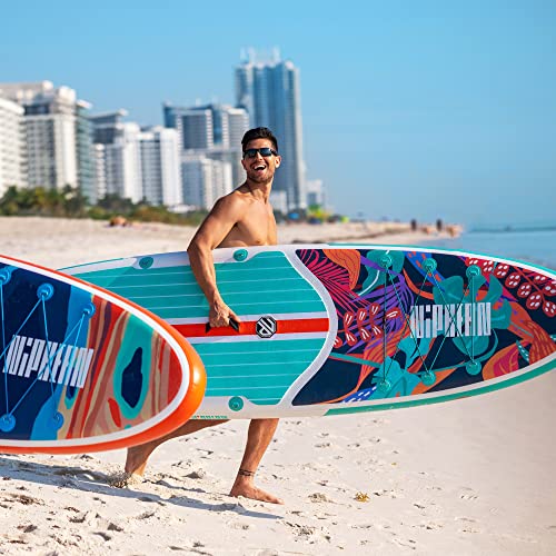 Inflatable Stand Up Paddle Board with SUP Accessories, Anti-Slip EVA Deck, 10’6’’ Inflatable Paddle Boards for Adults & Youth of All Skill Levels