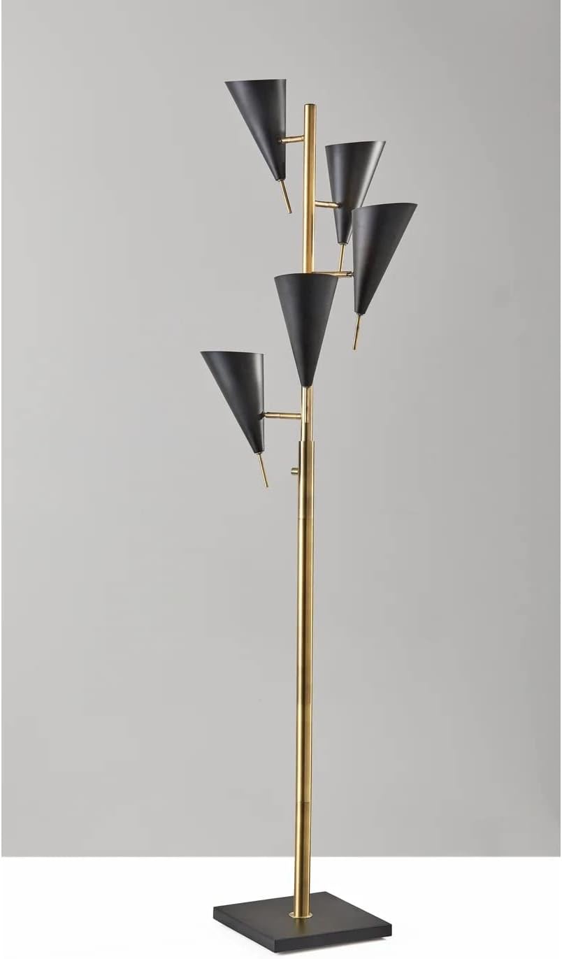 Adesso 3477-21 Owen Tree Lamp, Antique Brass