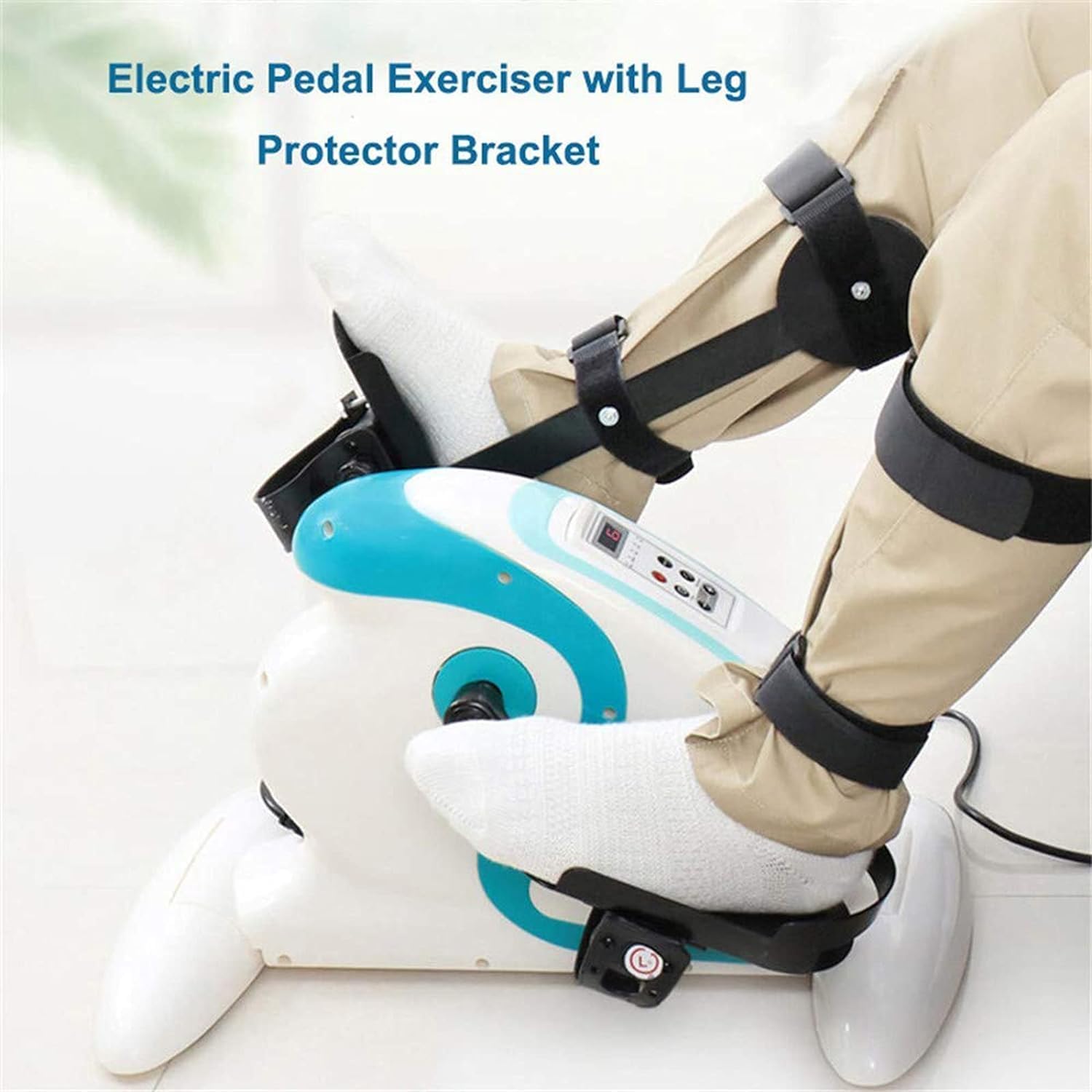 Pedal Exerciser with LCD Display, Mini Arm Leg Exercise Bike Foot Hand Cycle Portable Stationary Peddler Machine Bicycle Exerciser for Elderly Men Women