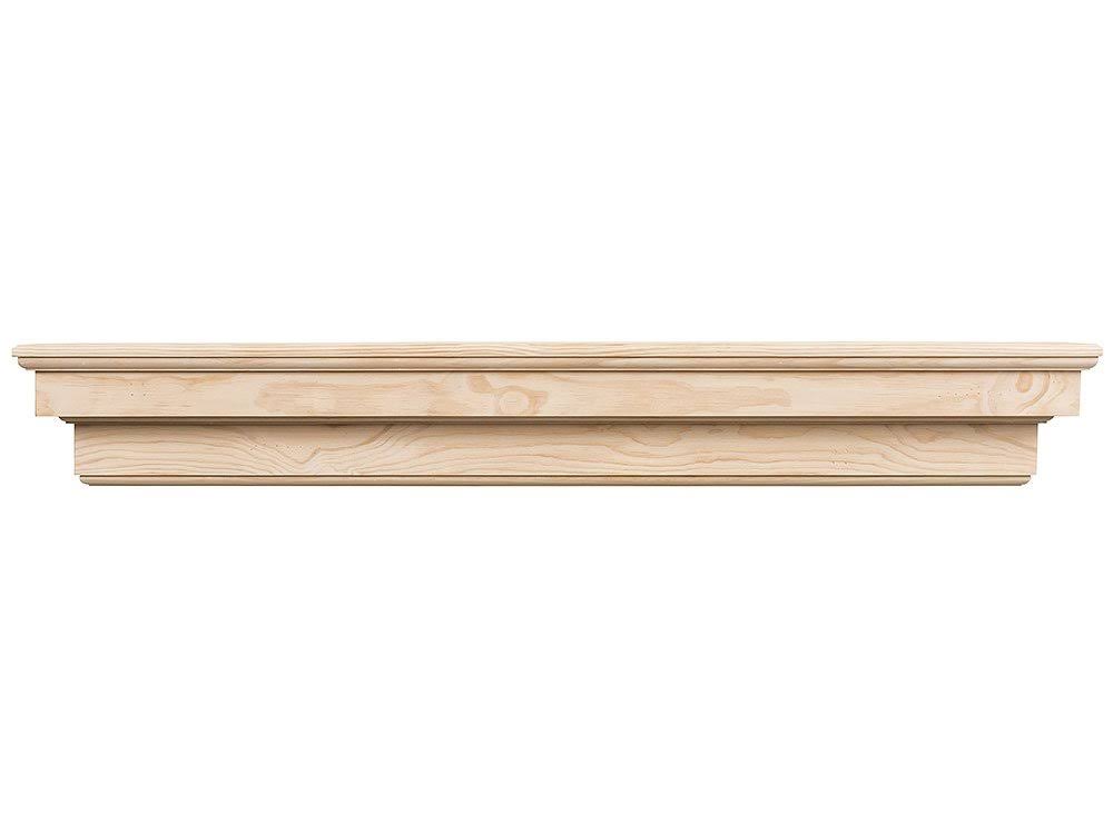Mantels Direct 60 inch Salem Fireplace Mantel Shelf - Unfinished, Beige