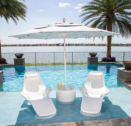 Tenjam Shayz in Pool Lounge Chairs for Sun Shelf Set of Two, Pool Chairs and Lounger for in Pool Tanning Ledge with Custom Designed Risers That Support up to 17" of Water Depth (Custom Colors)