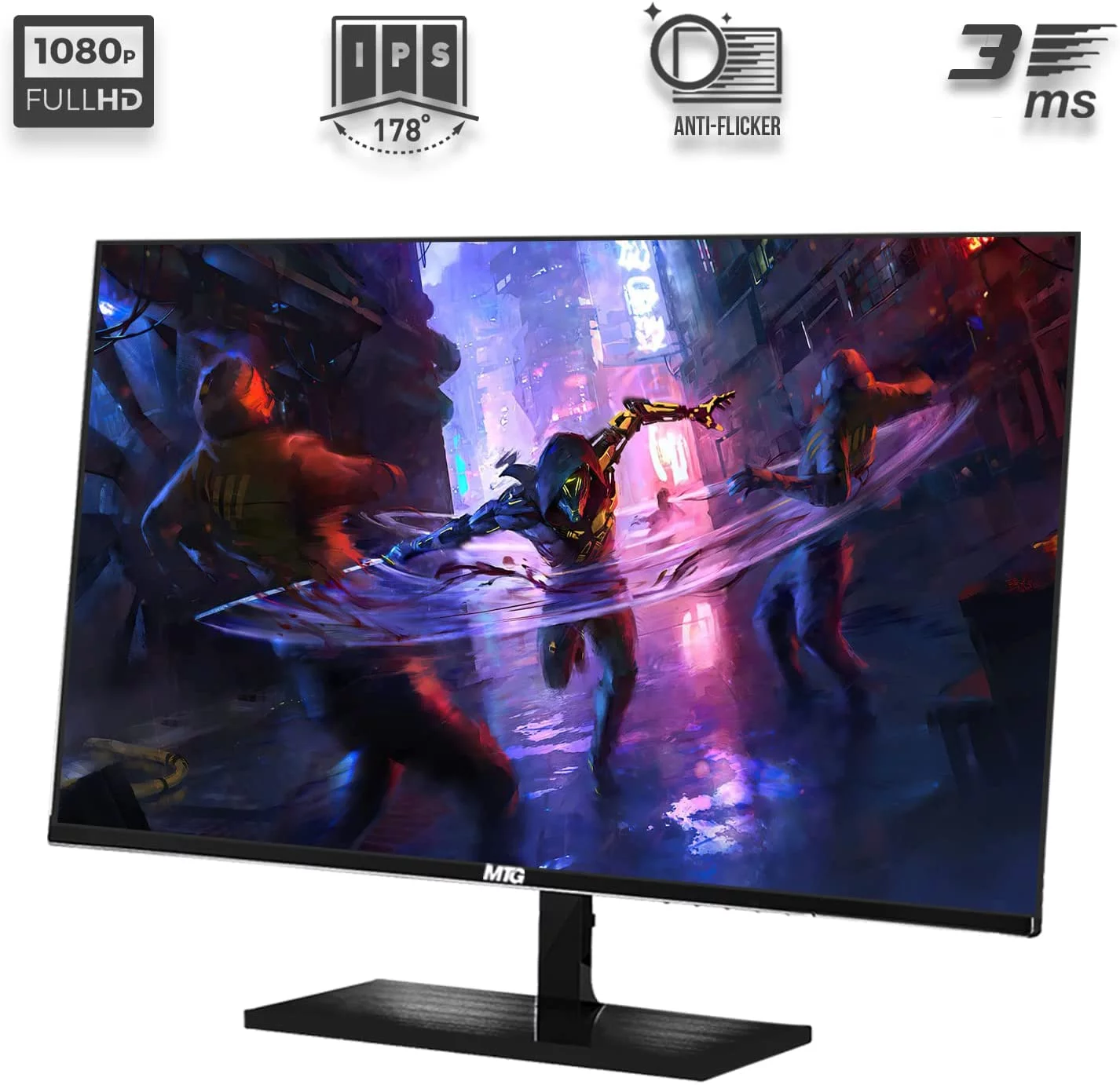 Restored Computer Desktop PC, Intel Core i5, TechMagnet Siwa 8, 8GB RAM, 500 GB HDD, New MTG Dual 24 Inch Monitor, MTG RGB Keyboard Mouse, RGB Speaker with Webcam, WiFi, Windows 10 Pro (Renewed)
