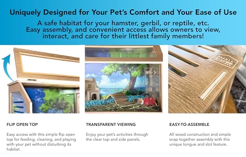 Small Rat cage - Cage for Guinea Pigs - Hamsters Cage - Small Animal Cage -Chinchilla Cage - Small Guinea Pig Cage - Hamster Habitat - Large Hamster Cage- Chinchilla hut - Mouse House (32X18X18)
