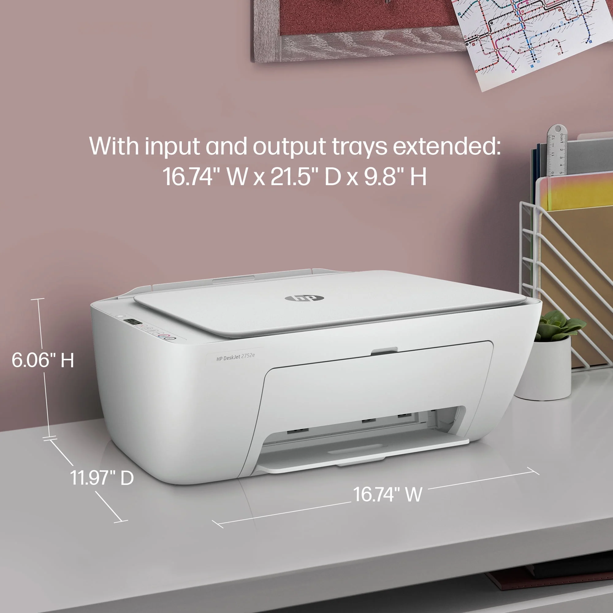 HP DeskJet 2752e All-in-One Wireless Color Inkjet Printer with 3 Months Free Ink Included with HP+