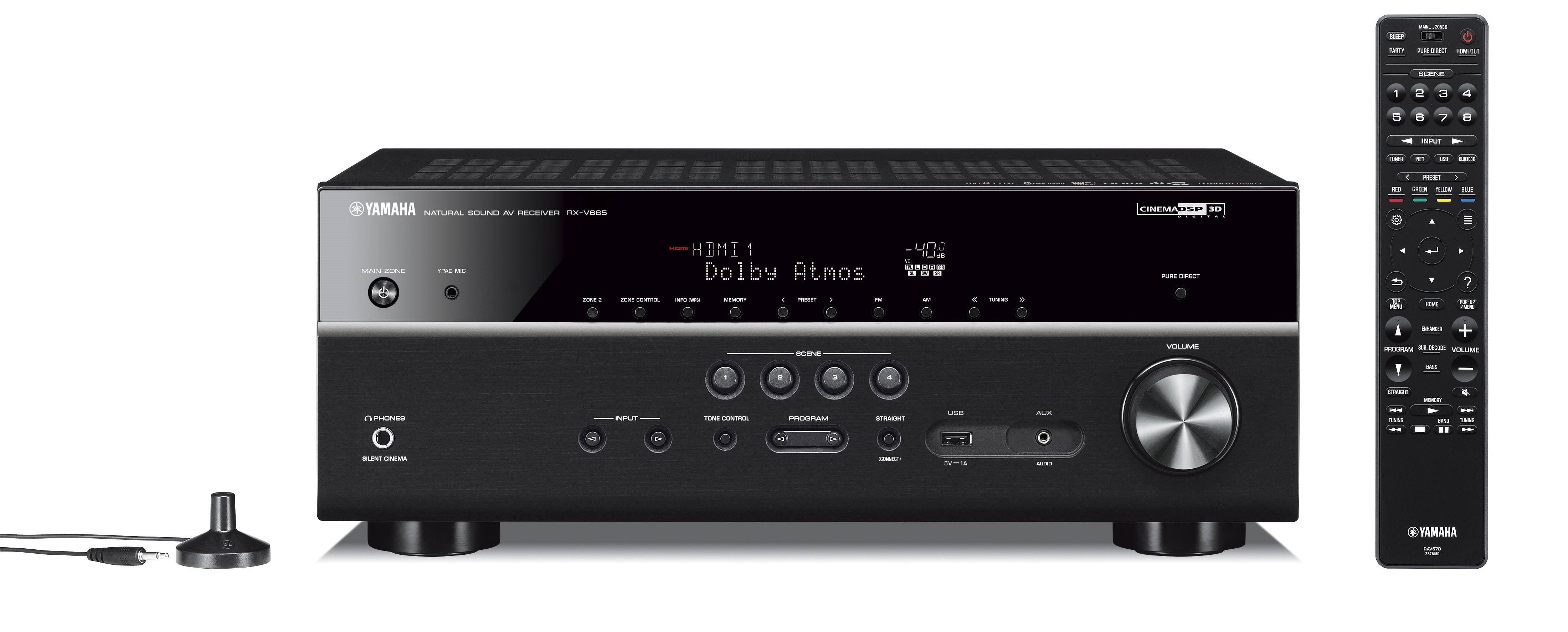 Yamaha MusicCast RX-V685 Bundle - Black