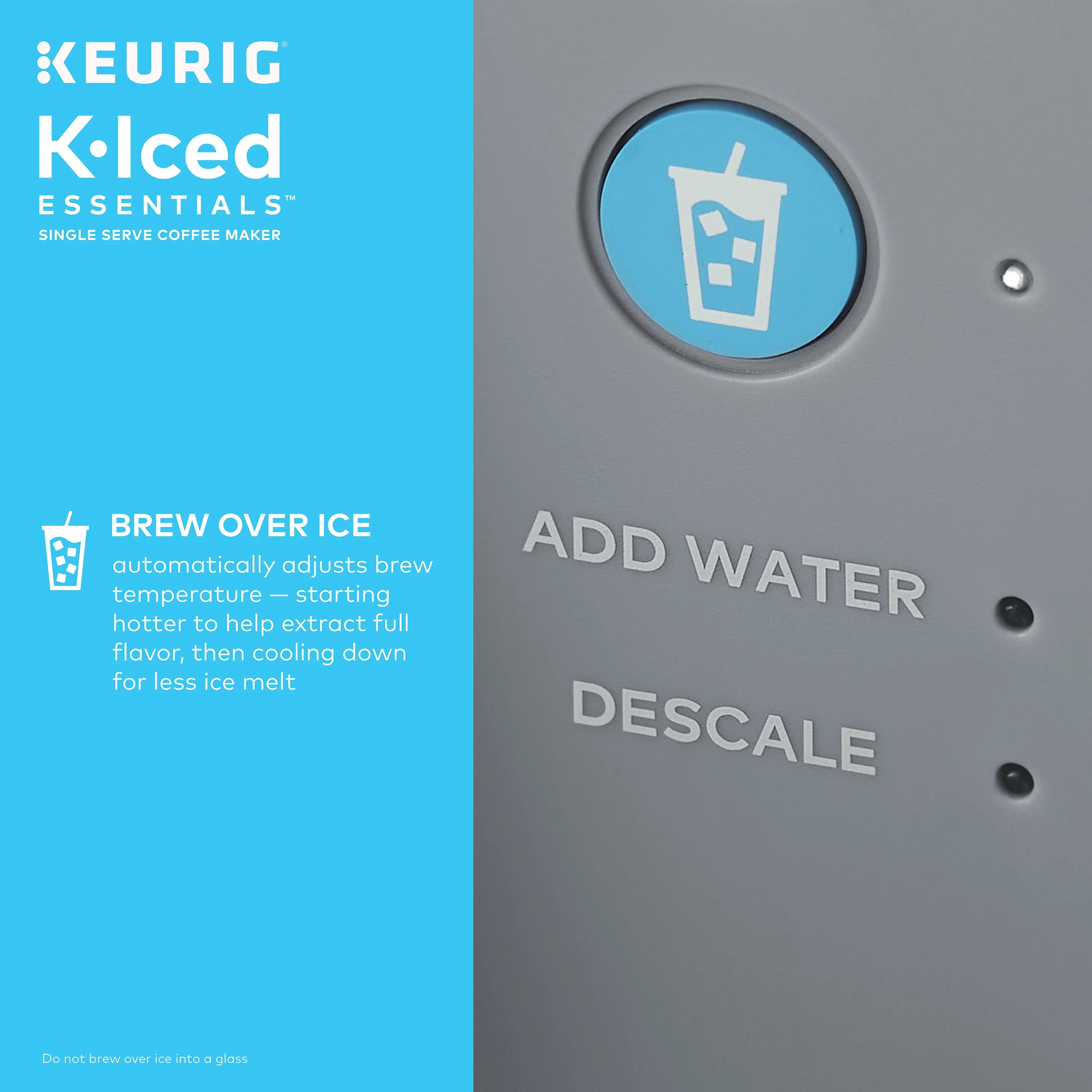 Keurig K-Iced Essentials Gray Iced and Hot Single-Serve K-Cup Pod Coffee Maker